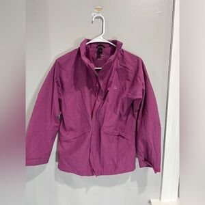 LL Bean Girl’s Medium 10-12 Waterproof Rain Jacket No Hood Outdoor